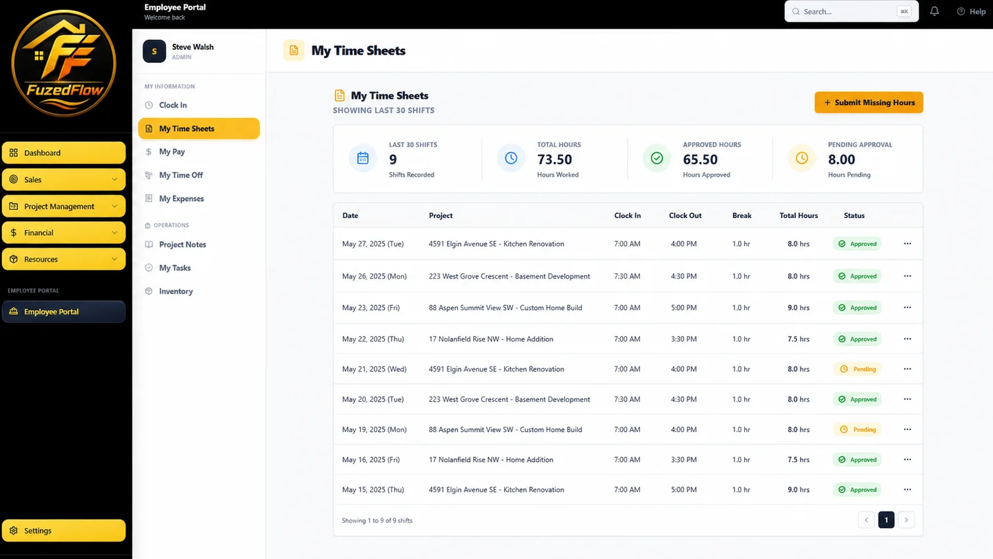 Fuzed Flow HR Management